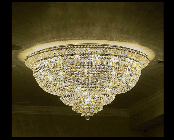 Luxurious Kristall Deckenleuchte Hamburg, Ø90cm, in gold, featuring dazzling crystals, perfect for elegant interiors.