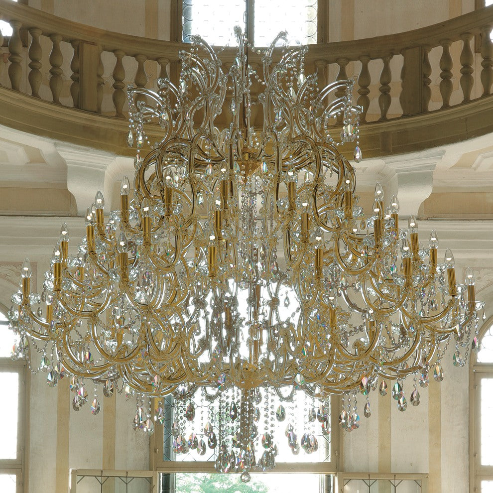 Masiero Maria Theresa Chandelier Large Ø190cm 56 lights with sparkling crystals