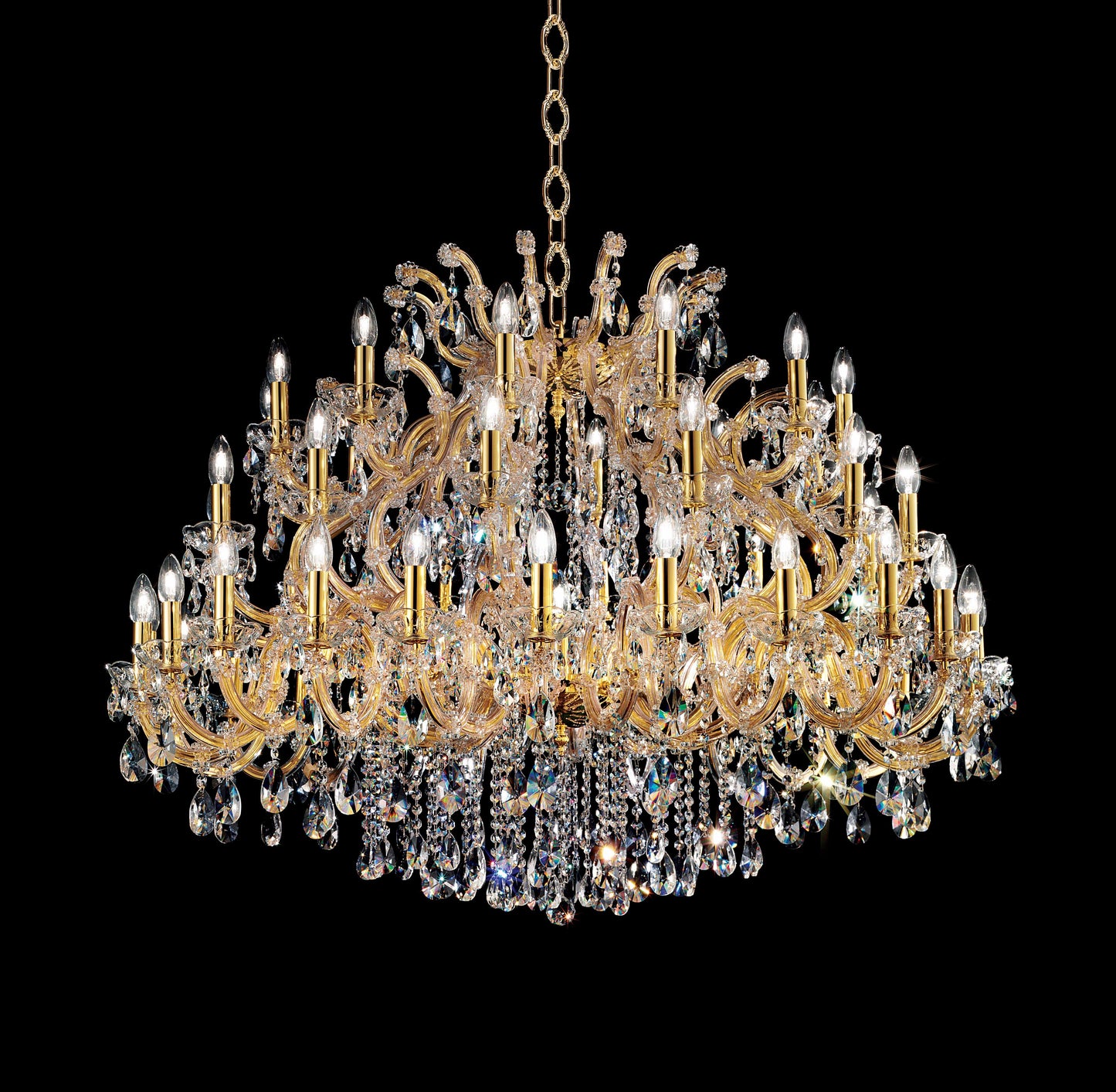 Masiero Maria Theresa chandelier Ø125cm 49 lights with sparkling crystals