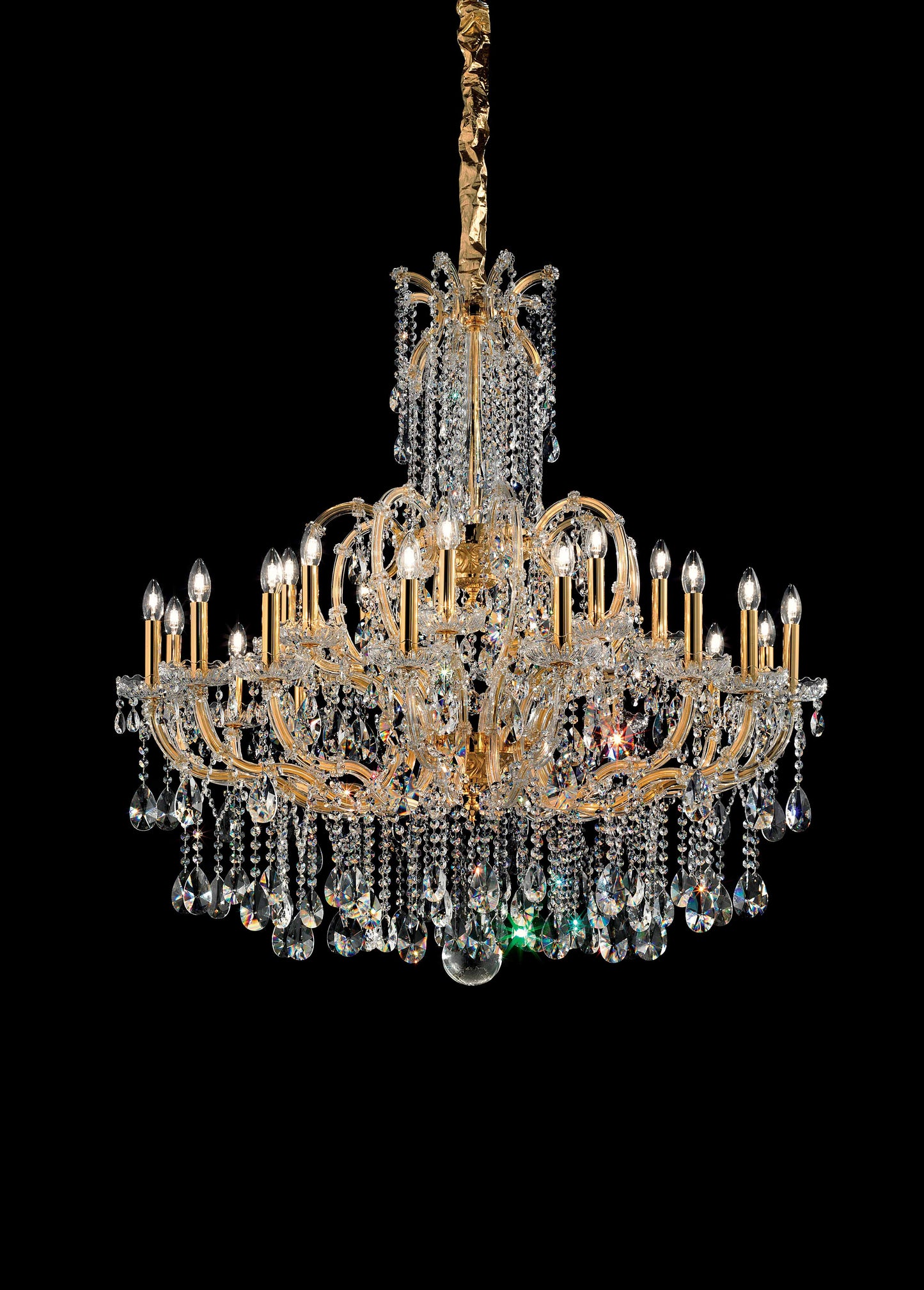 Masiero Maria Theresa chandelier Ø120cm 24 lights with sparkling crystals